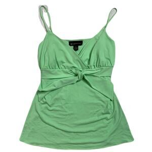 Y2K Mint Green Sleeveless Bratz Blouse Front Tie Dainty Fairy